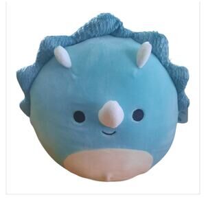 Squishmallows Malik Triceratops Blue Plush Stuffed 10" Animal